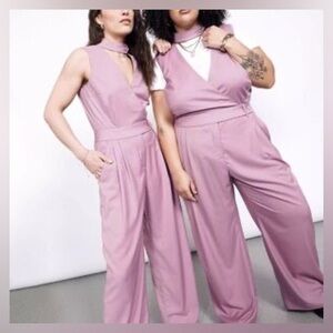 Wildfang - The Empower High Waisted V-Neck Jumpsuit - 16